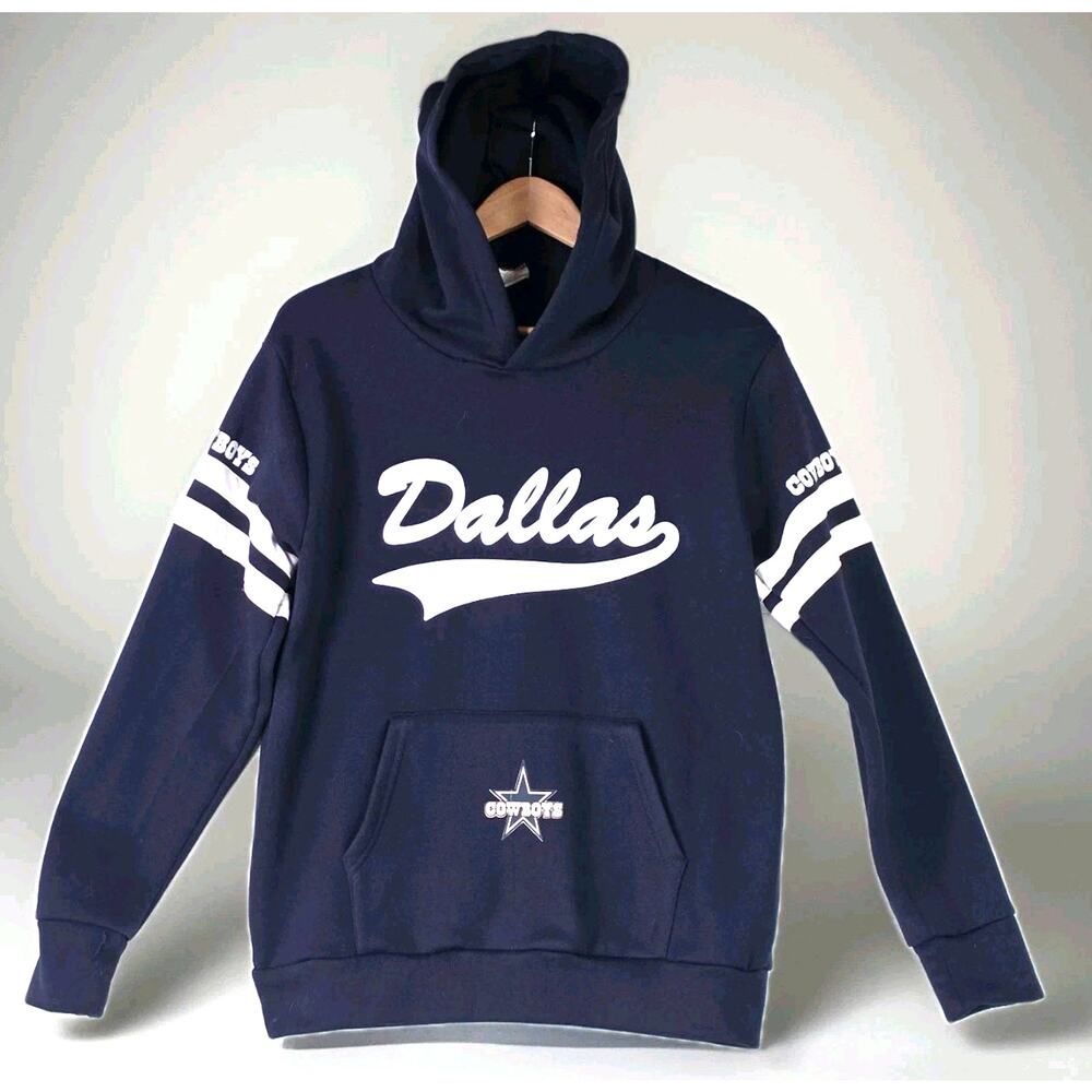 Dallas Cowboys Football Hoodie Sweatshirt Women’s Small NavyBlue White Lone Star